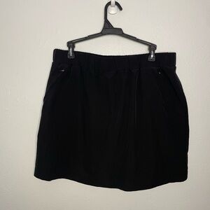 Lou & Grey Women’s Large Athletic Skort Black Zipper Pockets